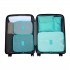 E2015 - Kono 6 Piece Polyester Travel Luggage Organiser Bag Set - Blue